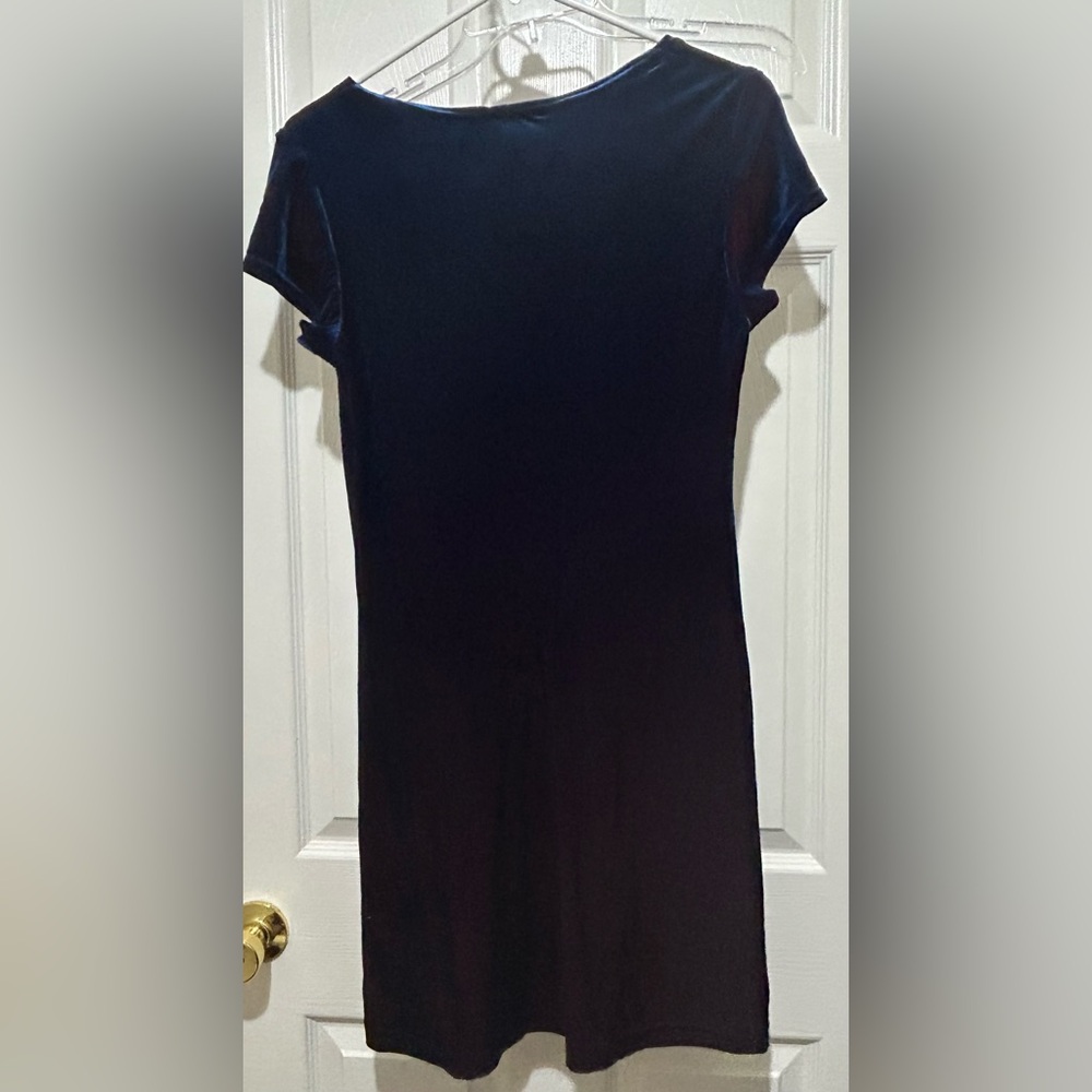Velvet All That Jazz Blue Short Sleeve Dress - Picture 3 of 4